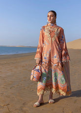 Flow by Crimson '25 | Under The Tuscan Love-D1 A | 3PC Luxury Lawn Suit